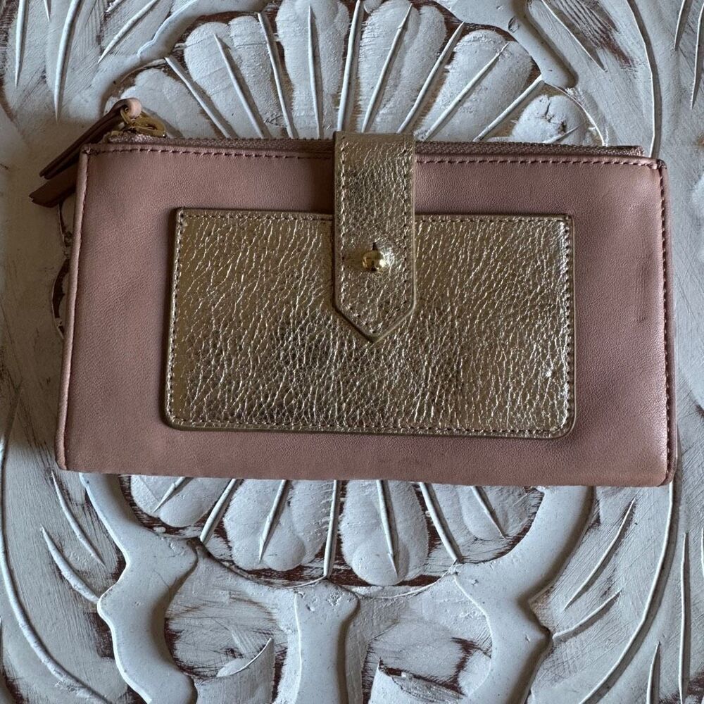 Margot Blush and Gold foldable wallet